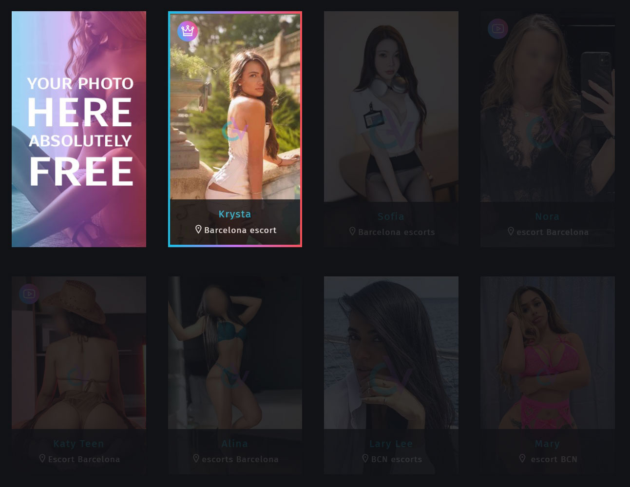 register in directory Barcelona, Escorts en Barcelona