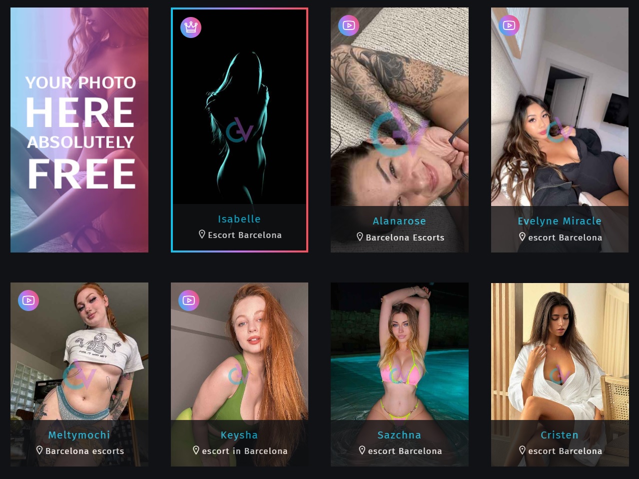 register in directory Barcelona, Escorts en Barcelona